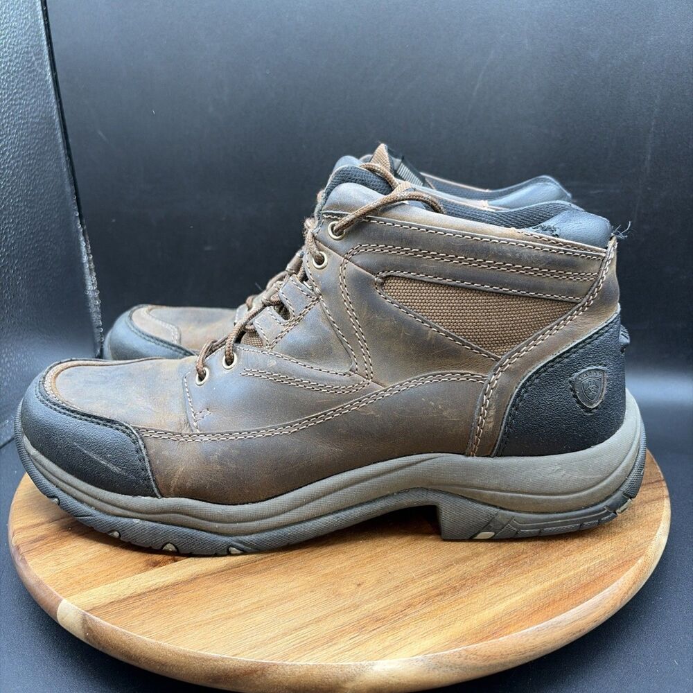 Ariat ATS Terrain Men's Size 10 D Hiking Boots Brown Leather 10002182